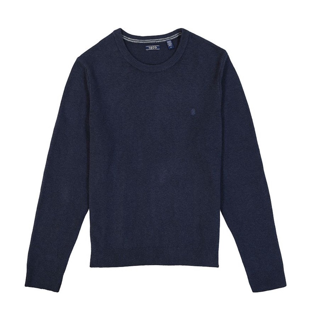 Navy Sweater and Gray Pants Outfit